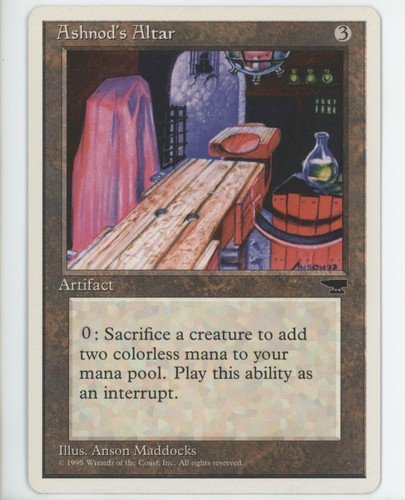 Lightly played ashnod altar - played,