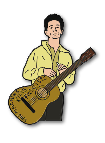 Woody guthrie enamel - guthrie, pin