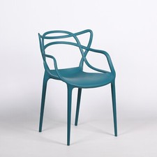 MASTERS INSPIRED MODERN OCEAN BLUE STACKABLE DINING CHAIR BAR RESTAURANT