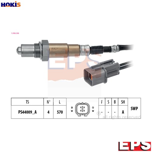 Lambda sensor 998 346 - 1.998.346, for