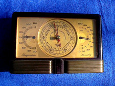 TAYLOR  THERMOMETER  BAROMETER HUMIDITY  WEATHER STATION AAT DECO BAKELITE CASE