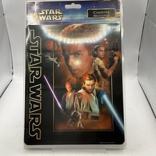 Star Wars Attack of the Clones Heroes Mousepad 2002 Sealed MPC Luke Leia Yoda