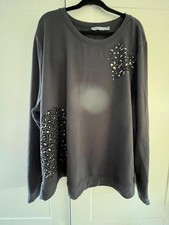 DARK GREY SWEATSHIRT TOP. SIZE