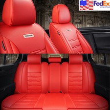 Full Red Car Seat Covers Front