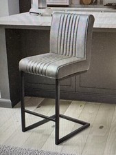 Archer Grey Faux Leather Cantilever Bar Stool - 2 Pack