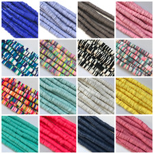 Polymer Clay Beads Flat Round Disc Heishi 6mm x 1mm 290-320 Beads