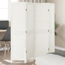 Room Divider 4 Panels White