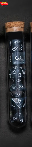 Transparent dnd dice set - dice, 7pcs