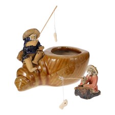2 Pcs Fisherman Fishing Model
