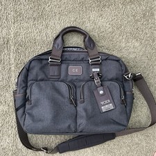 Tumi Alpha Bravo Brown   Mens Messenger Briefcase Laptop Bag Shoulder VGC