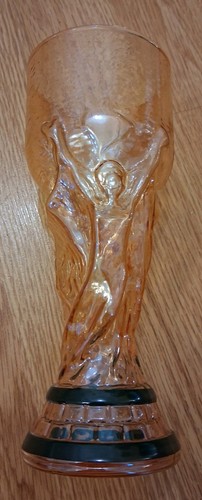 New orange glass world cup - new,