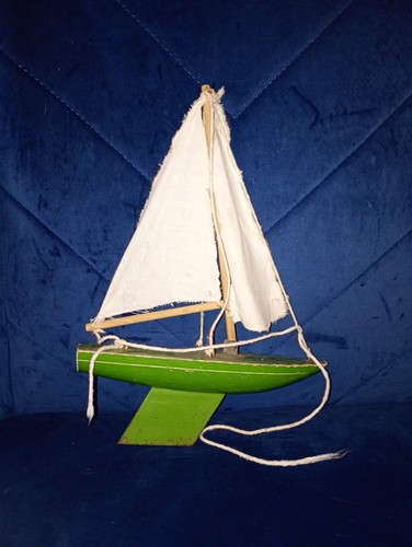 Vintage wooden pond boat - pond,