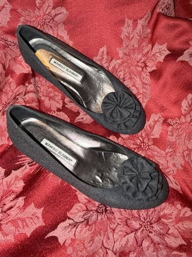 Grey wool manolo blahnik - manolo, flats