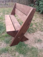 Leopold Garden Seat For Two, With A Dark Oak Stain Finish.