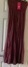 Wide leg pull on silk trousers
