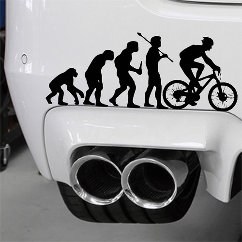 Mountain bike evolution decal - mountain,