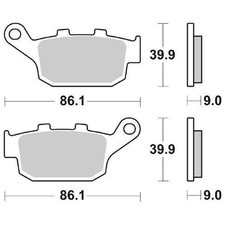 PAIR OF BRAKE PADS 881LS 881