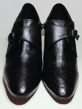 Soleflex Black Leather Heeled Ankle Boots Size UK 7 EU 41 US 8