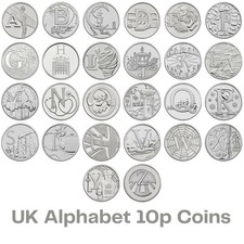 UK Alphabet A - Z 10p Ten