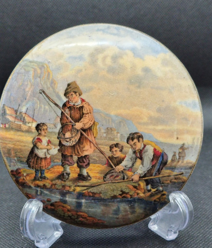 Antique pratt ware pot lid - pratt,