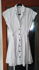 Zara White Boho Shirt Dress
