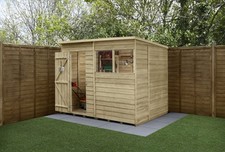 Forest 4Life 8x6 Pent Shed Single Door 2 Window Wooden Garden Storage Free Del