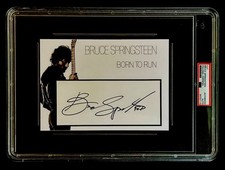 SIGNED BRUCE SPRINGSTEEN AUTOGRAPHED CUSTOM CARD DISPLAY PSA/DNA SLABBED COA