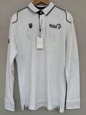NWT Alain Figaret Dix Mille Tours Long Sleeves White Polo Shirt XL