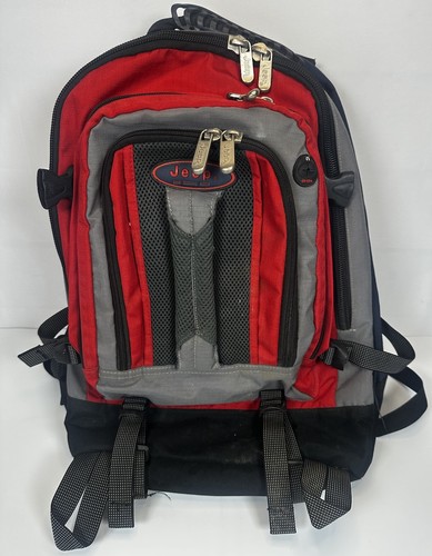 Jeep black and red backpack - and,