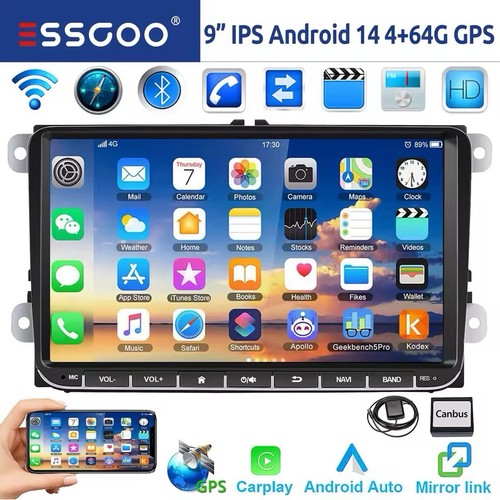 Dab 64g car stereo - 9", 4+64g