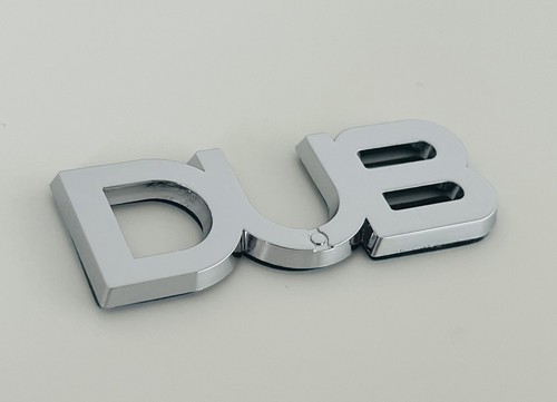 New chrome dub car badge - new,