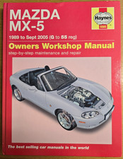 Haynes Workshop Maintenance and Repair Manual Mazda Mx-5 1989-2005