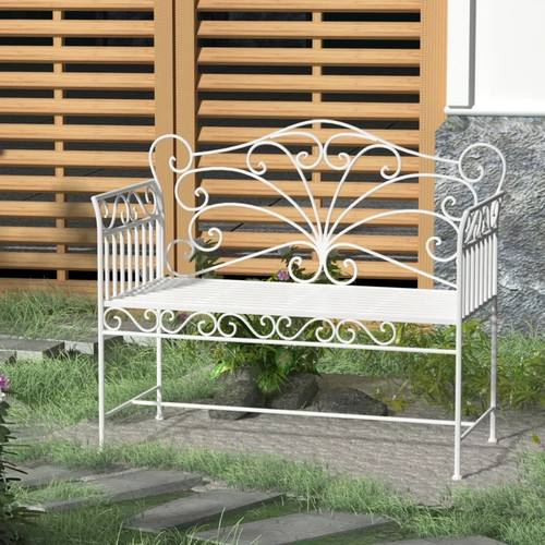 Seater metal bench park - bench,