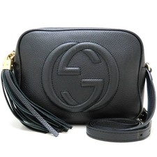 GUCCI Small Disco Bag 308364 Shoulder Soho Leather Black 352374