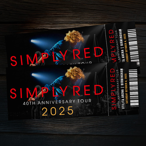 Simply red mock - red, ticket