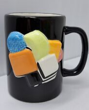 Liquorice Allsorts Ceramic Novelty Black Large 3D Tea Coffee Mug Cup