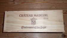  Wooden Champagne Wine Case Sliding Crate Box Storage Collectors Chateau Maucoil