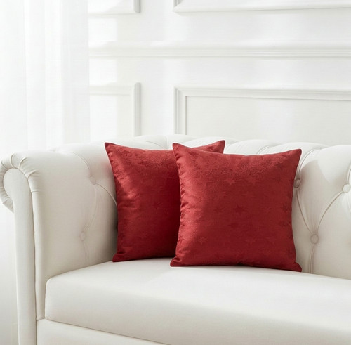 Cushion covers deep red set - deep,