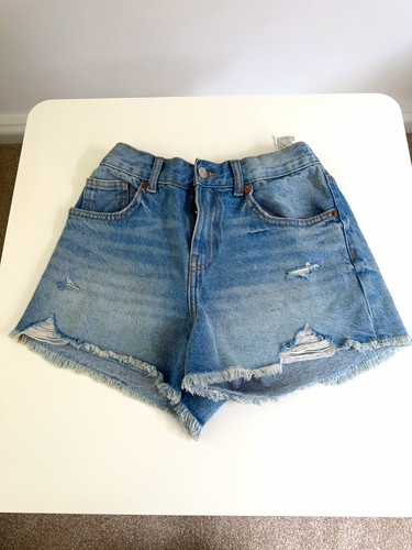 Zara girls blue denim cut - girls,