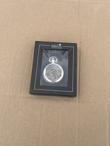 Silver plated pocket watch - silver,