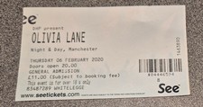 USED CONCERT TICKET ** OLIVIA