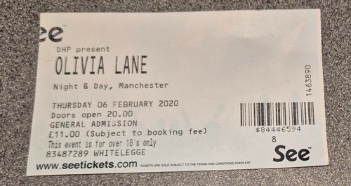 Used concert ticket olivia - concert,
