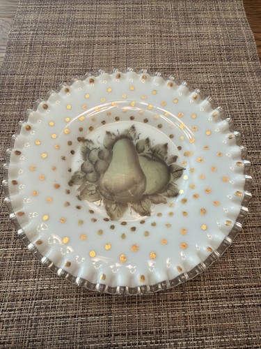 Fenton art glass - fruit, polka