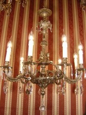 CHANDELIER BRIGHT BRASS 9