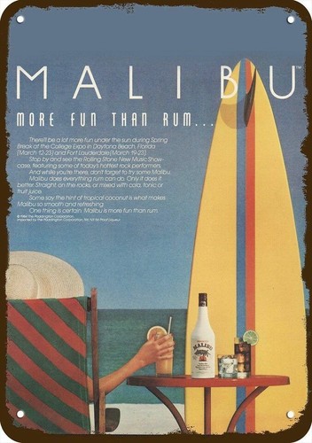 1984 malibu rum beach - rum,