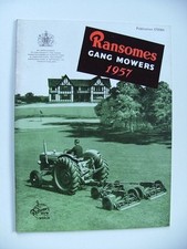 Ransomes Sims & Jefferies Gang Mowers & Machinery Rare Original 1957 Book