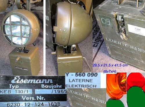 Eisemann hand lamp - , battery