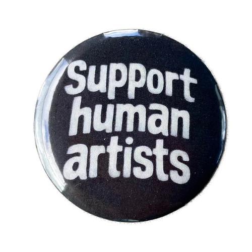 Anti vintage pin badge - anti,