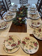 Plum Rose China Set for 8