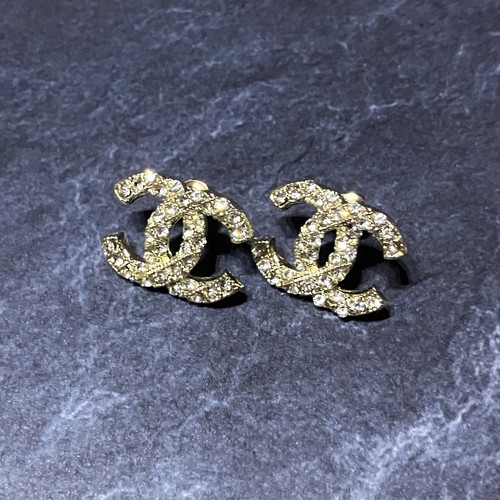 Gold crystal stud - crystal,
